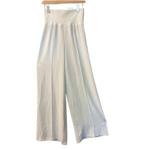 ATM Women’s Long White Palazzo Wide Leg Tall Flowy Pants NEW size small